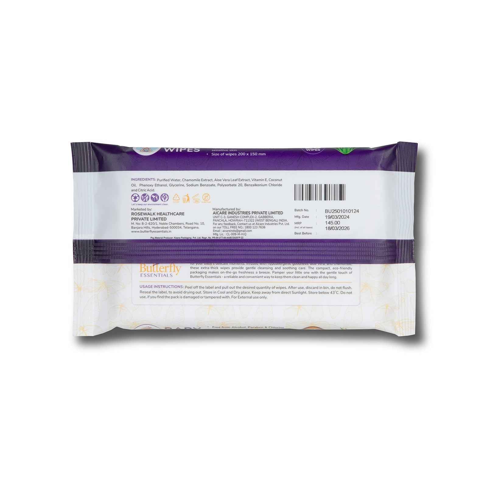 Baby Wipes Pack of 25 for Gentle and Effective Cleaning view 3