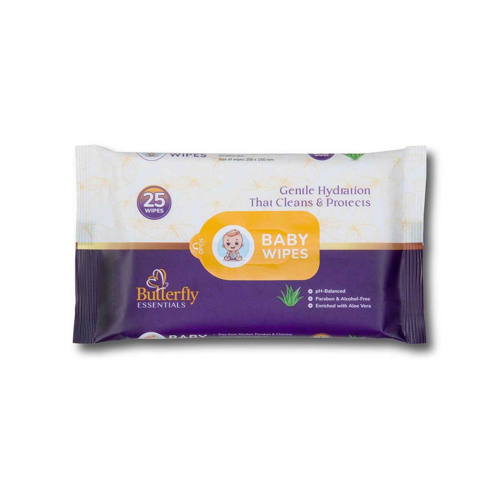 Baby Wipes Pack of 25 for Gentle and Effective Cleaning